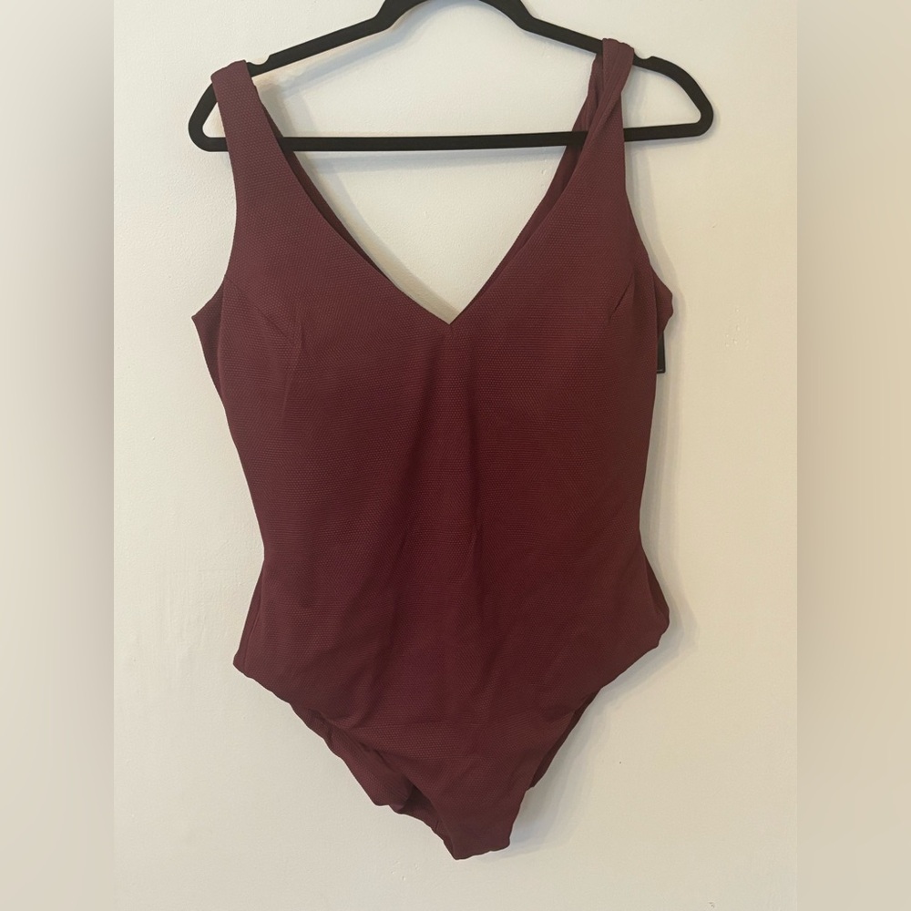 Spanx Pique Plunge Swimsuit